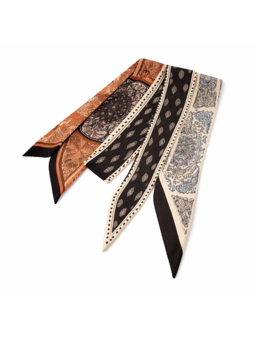 Skinny Scarf Set of 3 – Headband / Purse Handle Wrap Boho Prints